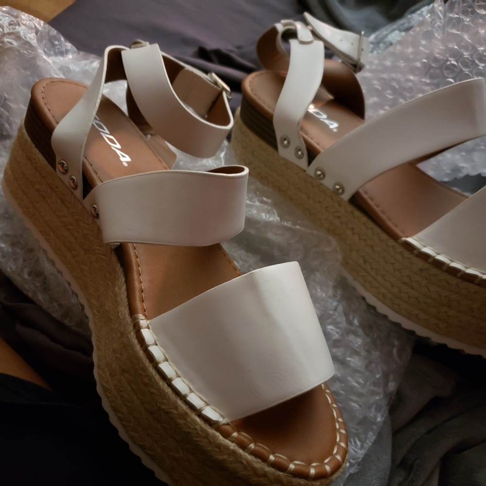 White Platform Sandals